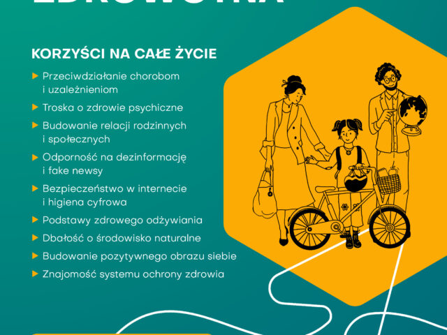 REFORMA26 KOMPAS JUTRA Więcej informacji EDUKACJA ZDROWOTNA KORZYŚCI NA CAŁE ŻYCIE Przeciwdziałanie chorobom i uzależnieniom Troska o zdrowie psychiczne Budowanie relacji rodzinnych i społecznych Odporność na dezinformację i fake newsy Bezpieczeństwo w internecie i higiena cyfrowa Podstawy zdrowego odżywiania Dbałość o środowisko naturalne Budowanie pozytywnego obrazu siebie Znajomość systemu ochrony zdrowia WIEDZA = BEZPIECZEŃSTWO PRZEDMIOT INTERDYSCYPLINARNY, KOMPLEKSOWY, AKTUALNY Ministerstwo Edukacji Narodowej