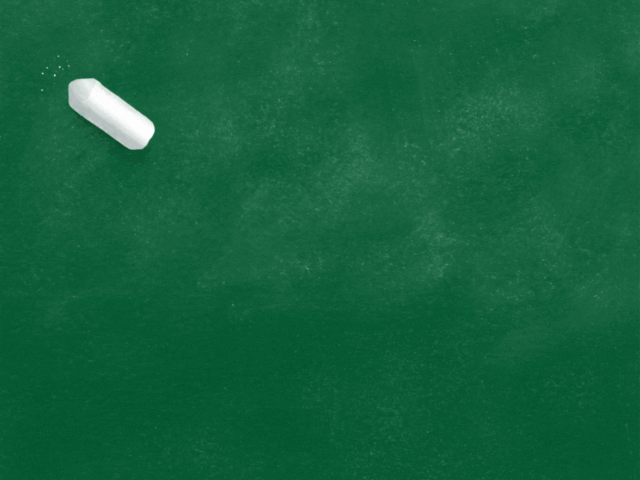 Gif z napisem Szczęśliwego dnia Edukacji Narodowej pisanym kredą oraz pojawiającymi się kwiatami.