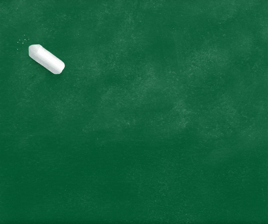 Gif z napisem Szczęśliwego dnia Edukacji Narodowej pisanym kredą oraz pojawiającymi się kwiatami.